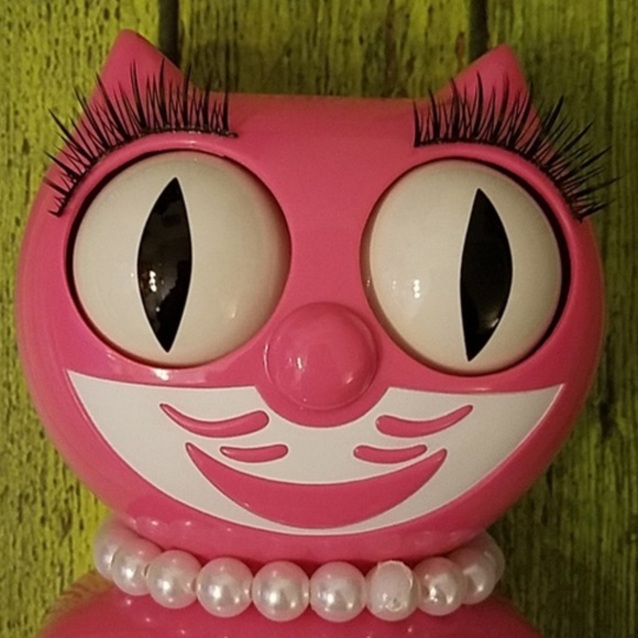 RARE RETIRED Honeysuckle Pink Lady KIT-CAT CLOCK KAT KLOCK  last one!!! - Picture 3 of 7